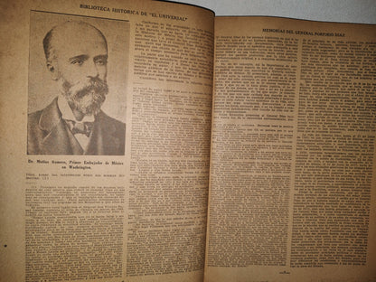 91- Rectificaciones A Las Memorias Del Gral. Porfirio Díaz. Biblioteca Histórica De El Univeral 1922