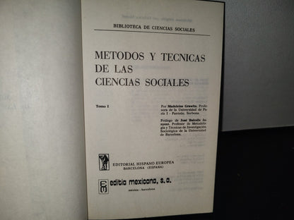 84- Métodos Y Técnicas De Las Ciencias Sociales - Tomo I - Madeleine Grawitz