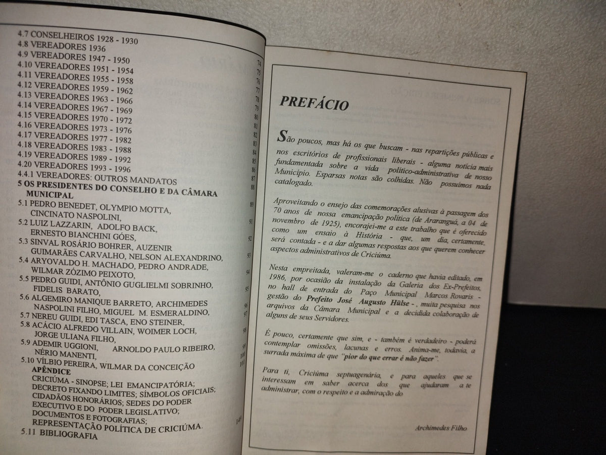 209- Criciúma 70 Anos. 1925/1995 - Archimedes Naspolini Filho - Firmado