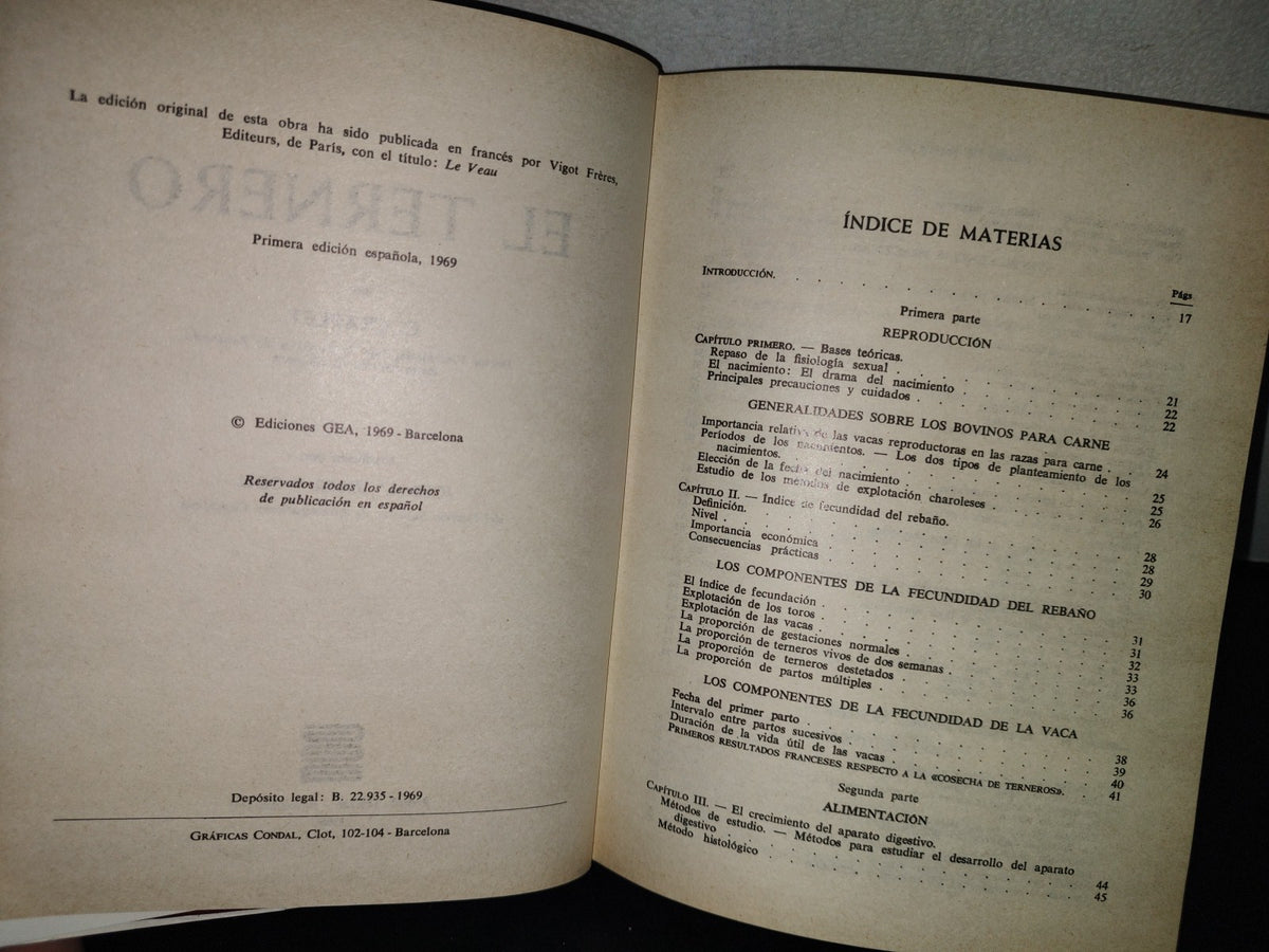 114- El Ternero - C. Craplet. Ediciones Gea, Primera Edición 1969