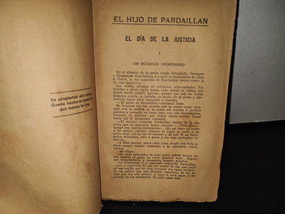 172- El Hijo De Pardaillán. El Día De La Justicia - Michel Zévaco - 30'S - 40'S