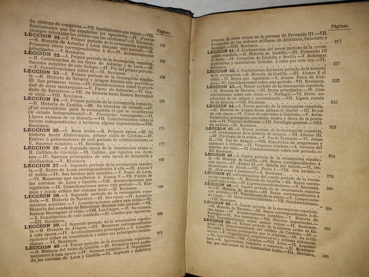 59- Curso De Lecciones De Historia De España - Eduardo Orodea E Ibarra 1880 Firmado Por La Viuda