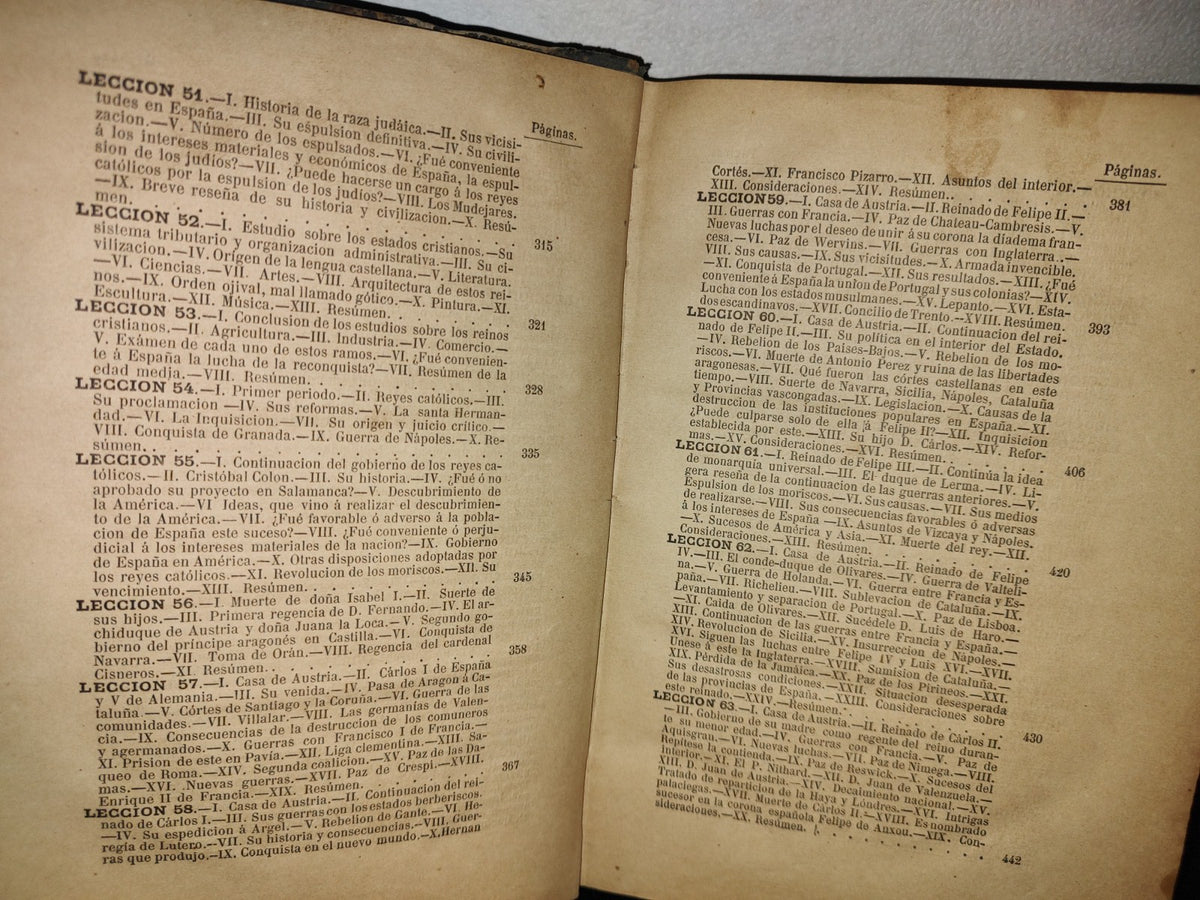 59- Curso De Lecciones De Historia De España - Eduardo Orodea E Ibarra 1880 Firmado Por La Viuda