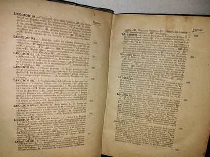 59- Curso De Lecciones De Historia De España - Eduardo Orodea E Ibarra 1880 Firmado Por La Viuda