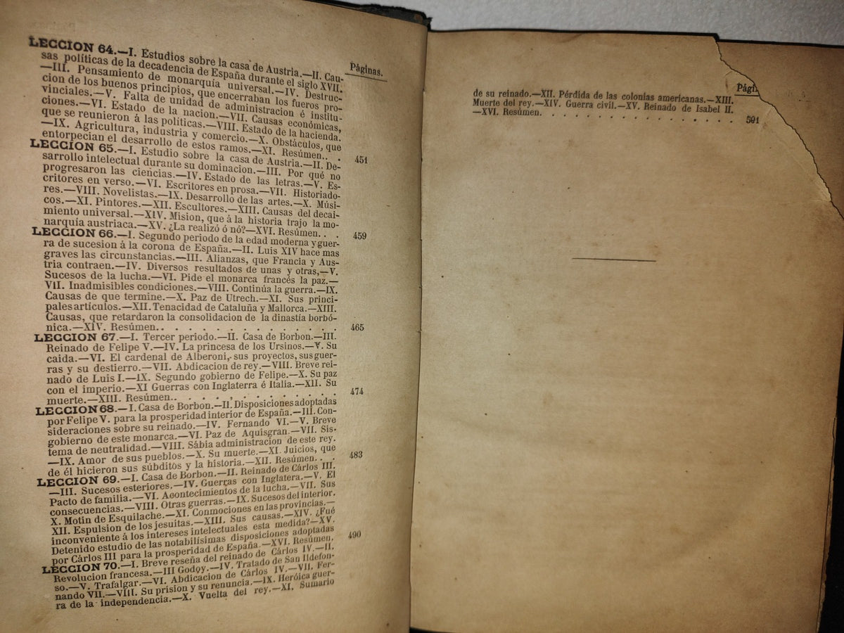 59- Curso De Lecciones De Historia De España - Eduardo Orodea E Ibarra 1880 Firmado Por La Viuda