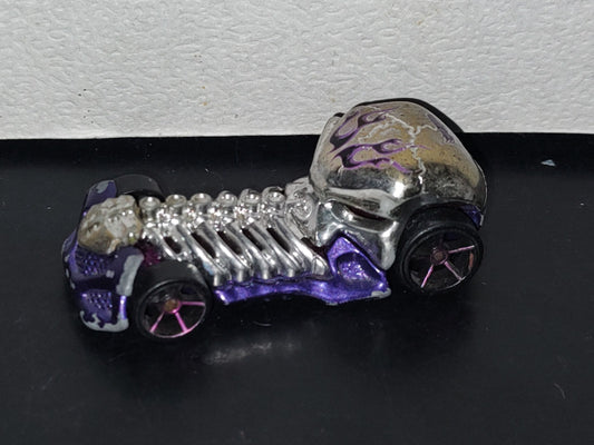 A5- Carrito Hot Wheels. Skull Crusher Metálico Azul - 2009