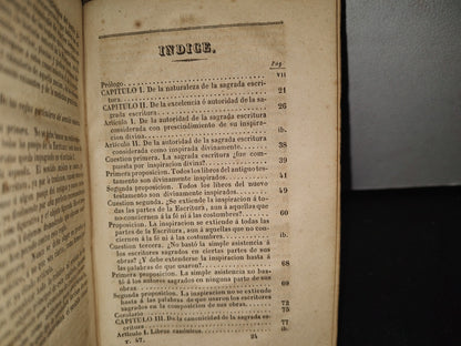 60- Introducción Histórica Y Crítica A La Sagrada Escritura - J. B. Glaire - Tomo I - 1847
