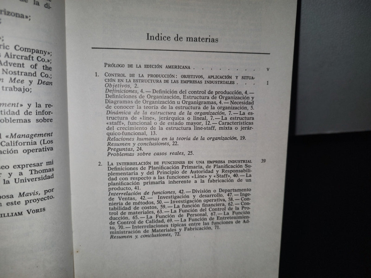 83- Control De Producción - William Voris - Editorial Hispano Europea