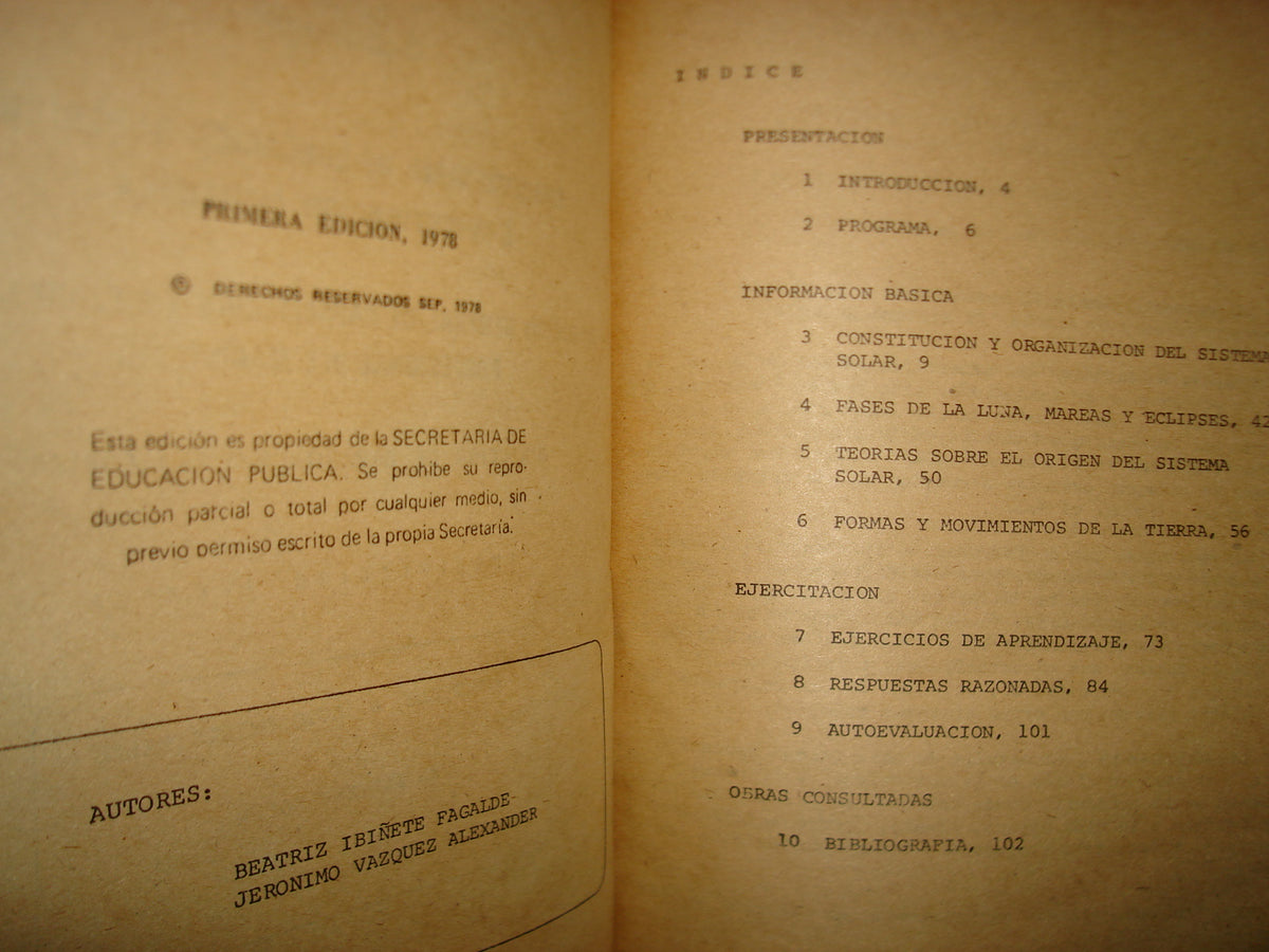 20- El Sistema Solar - Secretaría De Educación Pública - 1978