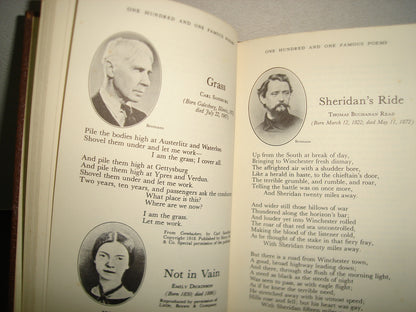 160- One Hundred And One Famous Poems - An Anthology Compiled By Roy J. Cook, 1958