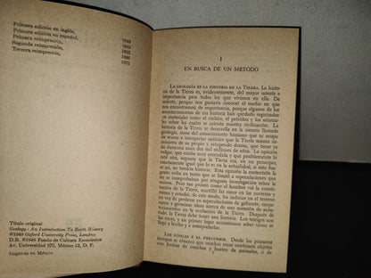 196- Geología. Introducción A La Historia De La Tierra. H. H. Read. Fondo De Cultura Económica, 1975