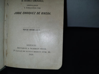 93- Tablas Económicas - Jorgue Enriquez De Rivera. México. Bouligny & Schmidt Sucr. - 1910