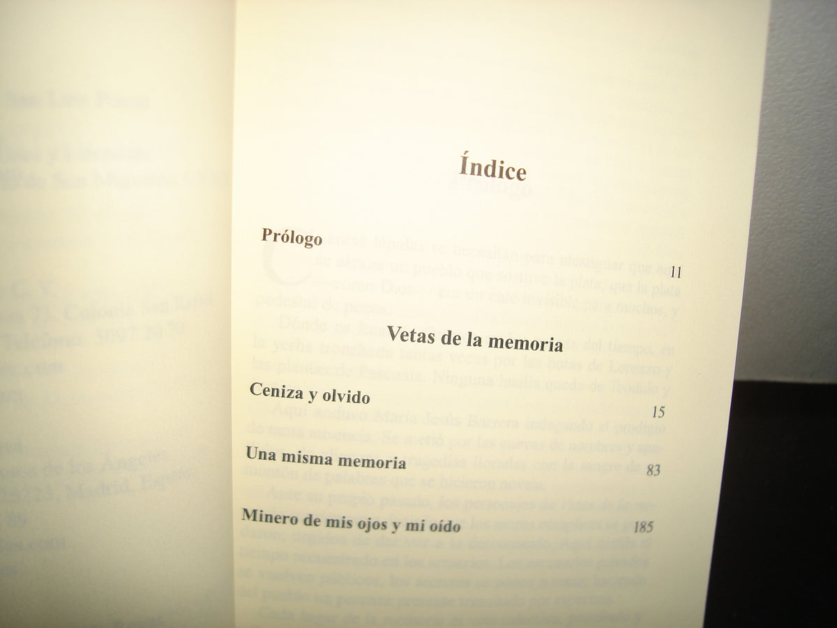 7- Vetas De La Memoria - María Jesús Barrera
