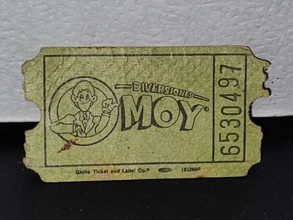 A10C1-2- Boleto De Extinto Salón Recreativo Arcade Mexicano: ”Diversiones Moy” - 90's
