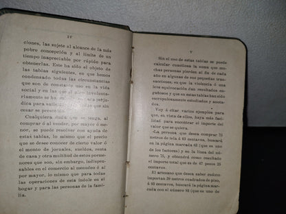 93- Tablas Económicas - Jorgue Enriquez De Rivera. México. Bouligny & Schmidt Sucr. - 1910
