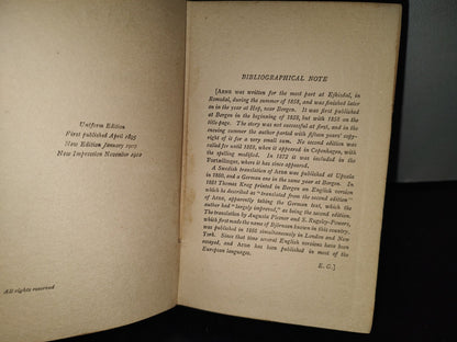 78- Arne By Björnstjerne Björnson - London William Heinemann 1912