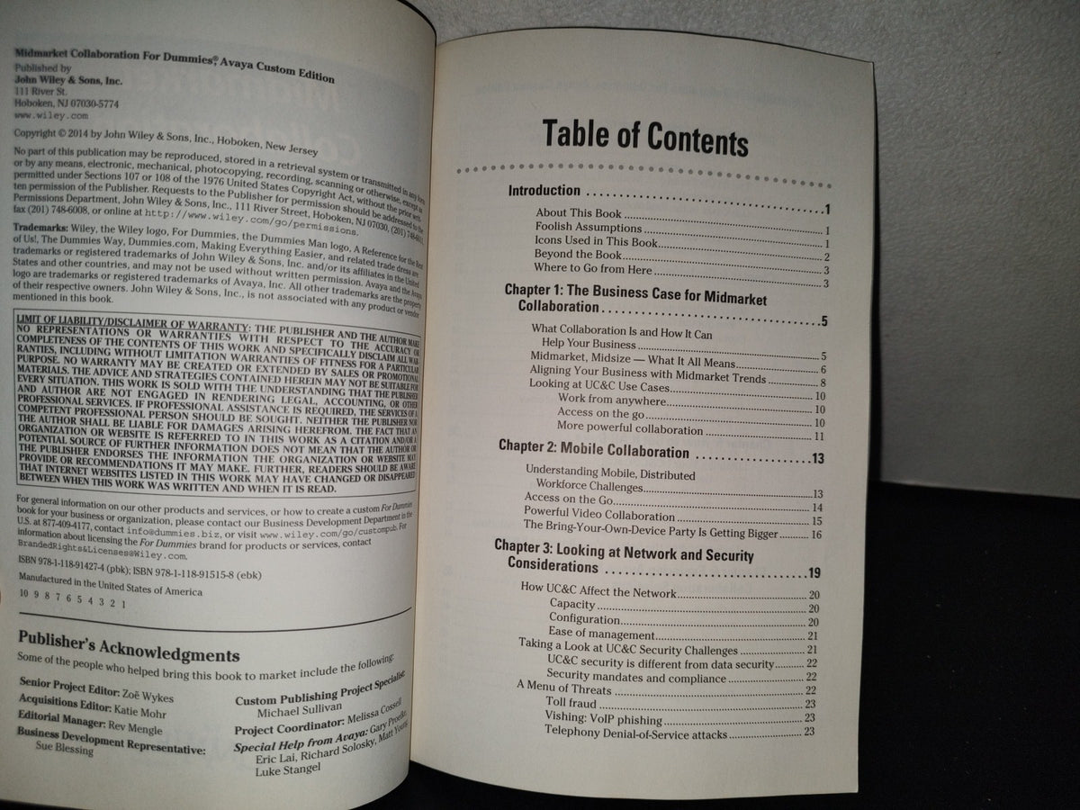 201- Midmarket Collaboration For Dummies. Avaya Custom Edition - Lawrence C. Miller