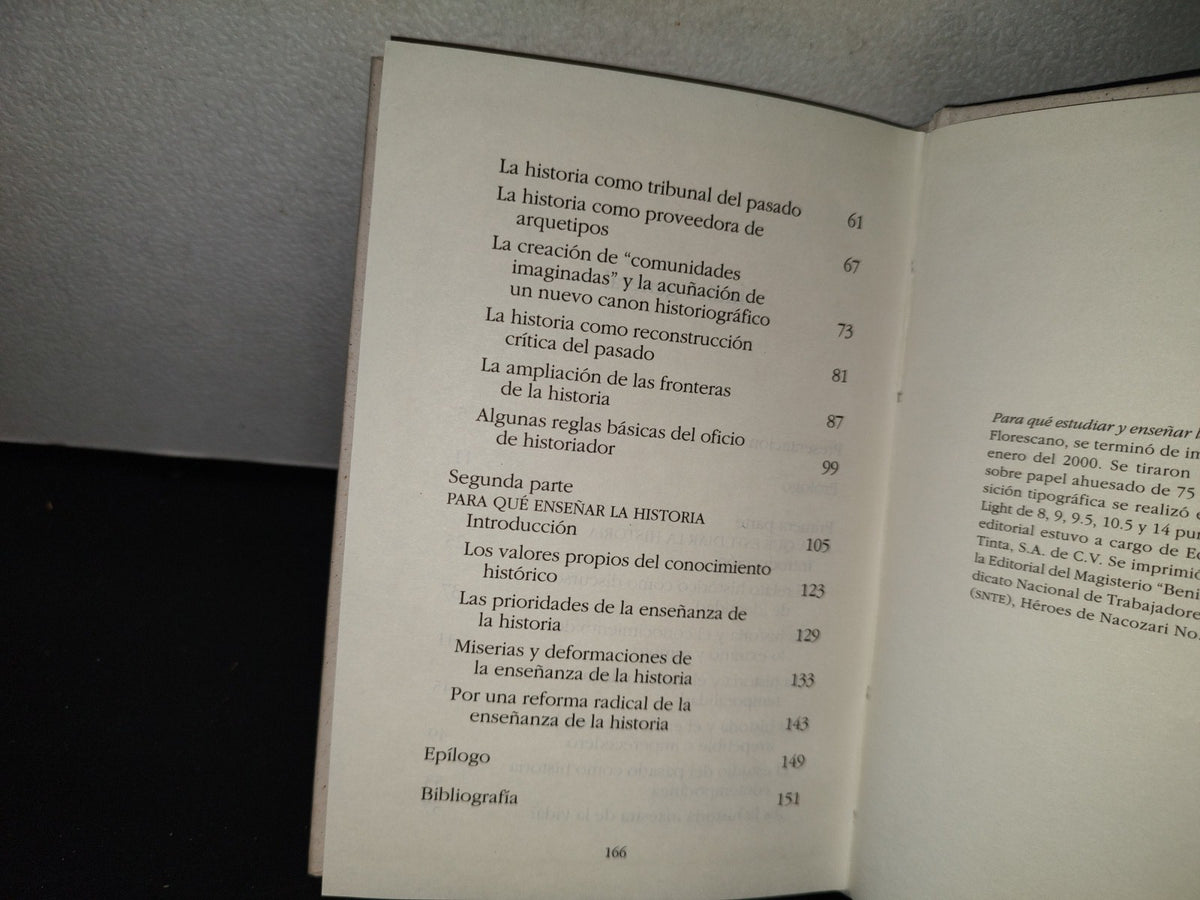 87-2- Para Qué Estudiar Y Enseñar La Historia - Enrique Florescano - Primera Edición 2000