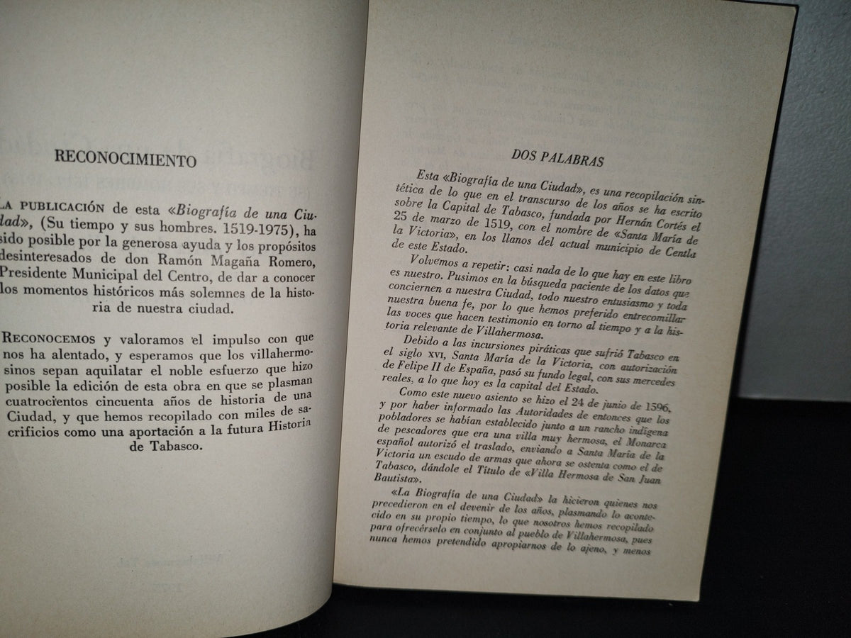 75- Biografía De Una Ciudad. Santa María De La Victoria, La Villa Hermosa De San Juan Bautista - Villahermosa, Tabasco 1975