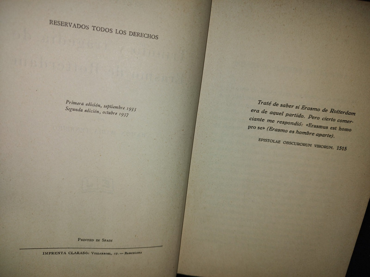 59- Triunfo Y Tragedia De Erasmo De Rotterdam - Stefan Zweig - 1937