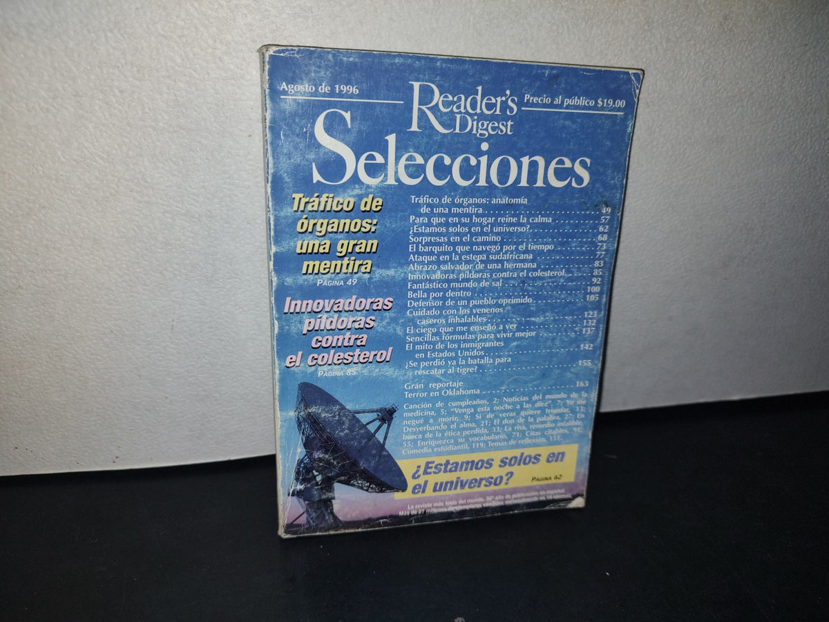 166- Revista Reader'S Digest. Tráfico De Órganos: Una Gran Mentira - Agosto 1996