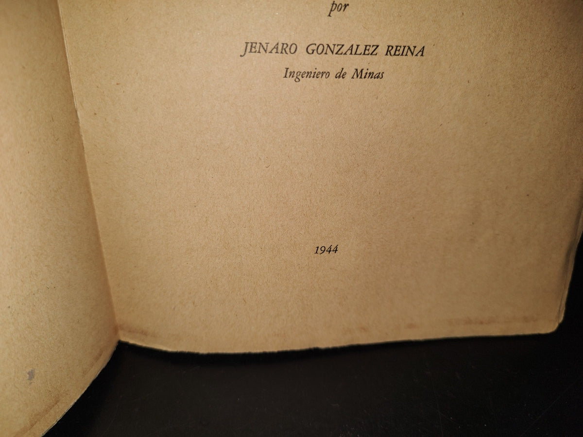 118- Minería Y Riqueza Minera De México. Jenaro González Reina. Monografías Del Banco De México 1944