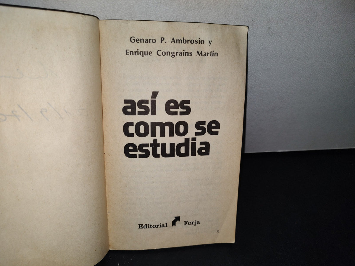 180- Así Es Como Se Estudia - Ambrosio / Congrains