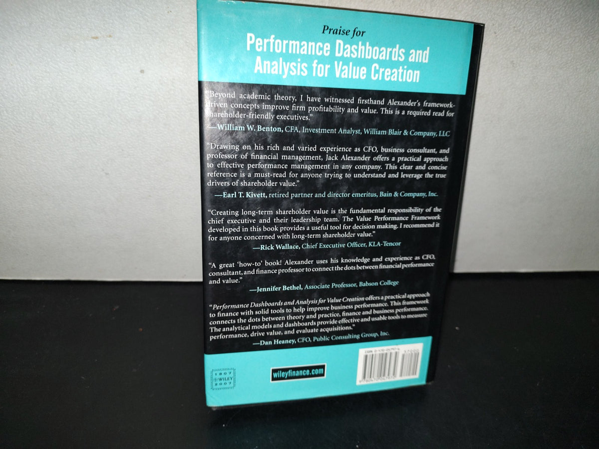 158- Performance Dashboards And Analysis For Value Creation - Jack Alexander