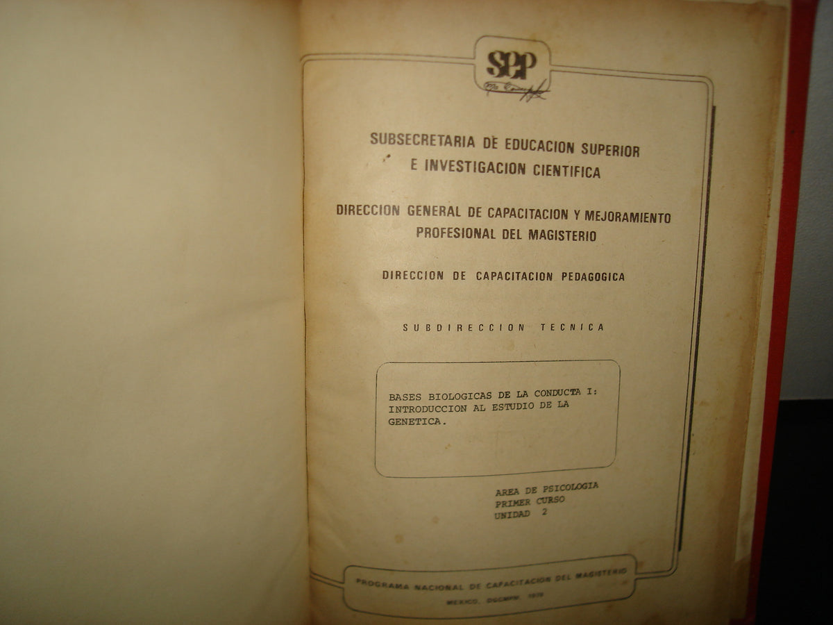 20- Bases Biológicas - Secretaría De Educación Pública - 1978