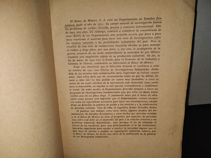 118- Minería Y Riqueza Minera De México. Jenaro González Reina. Monografías Del Banco De México 1944