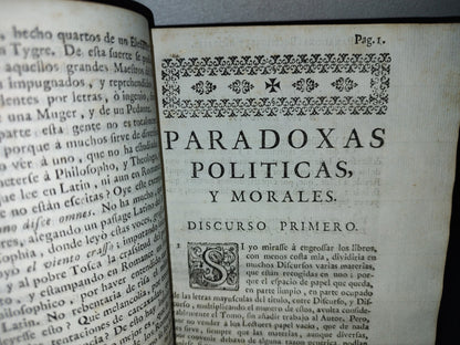 59- Theatro Crítico Universal O Discursos Varios. Tomo Sexto, Fray Benito Gerónimo - 1751