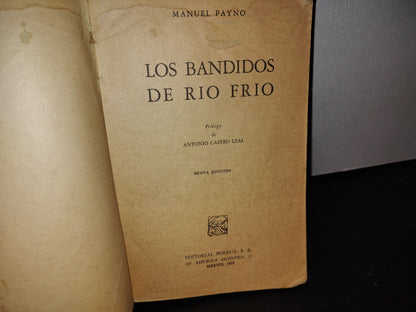 192- Los Bandidos De Río Frío - Manuel Payno -Porrúa 1973