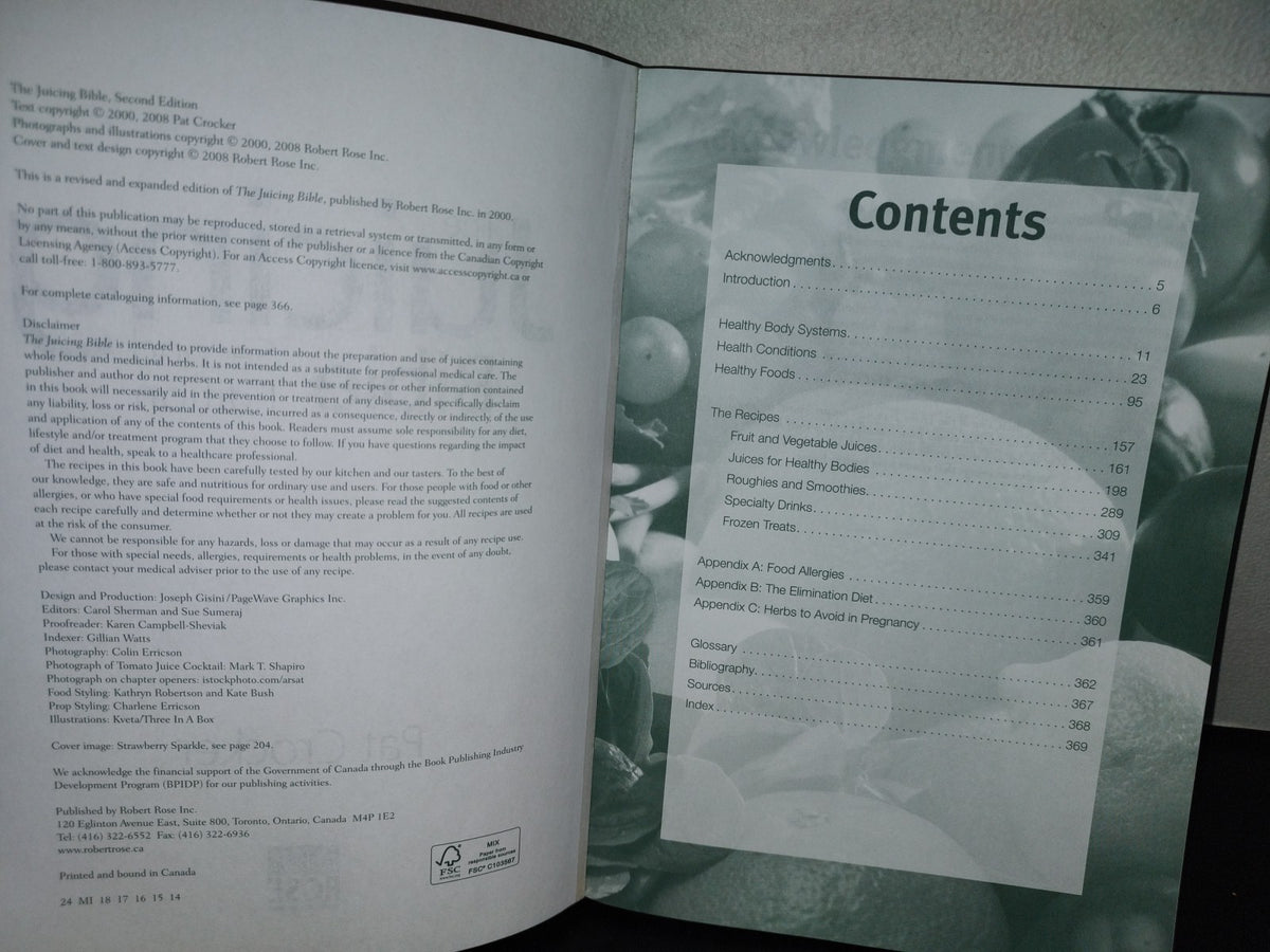 153- The Juicing Bible. Second Edition - Pat Crocker. 2008 Robert Rose, Inc.