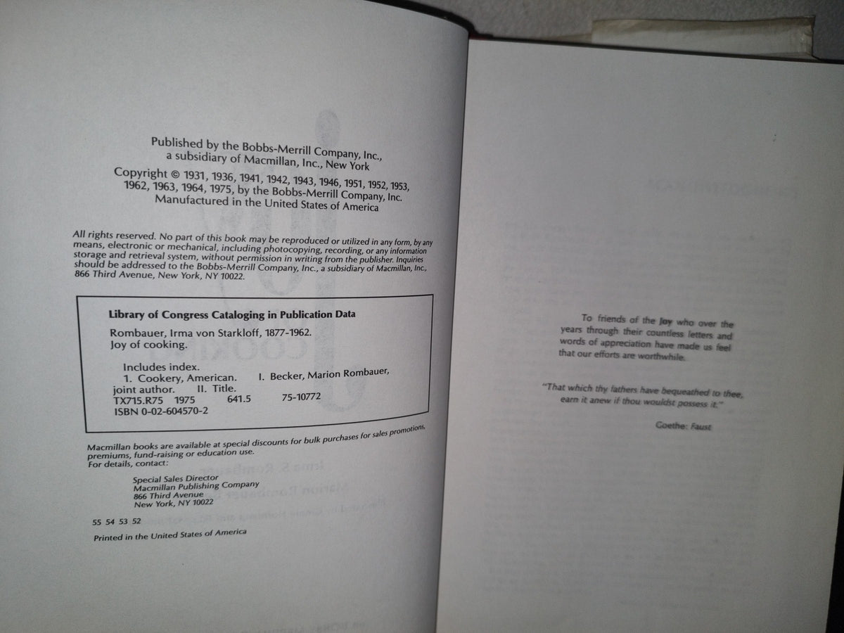 100- Joy Of Cooking - Irma S. Rombauer, Marion Rombauer Becker - The Bobbs-Merrill Company - 1975