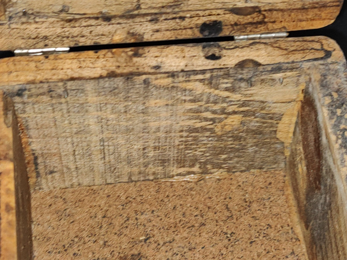 A6- Pequeño Alhajero De Madera Con Decorado Rústico - 80'S