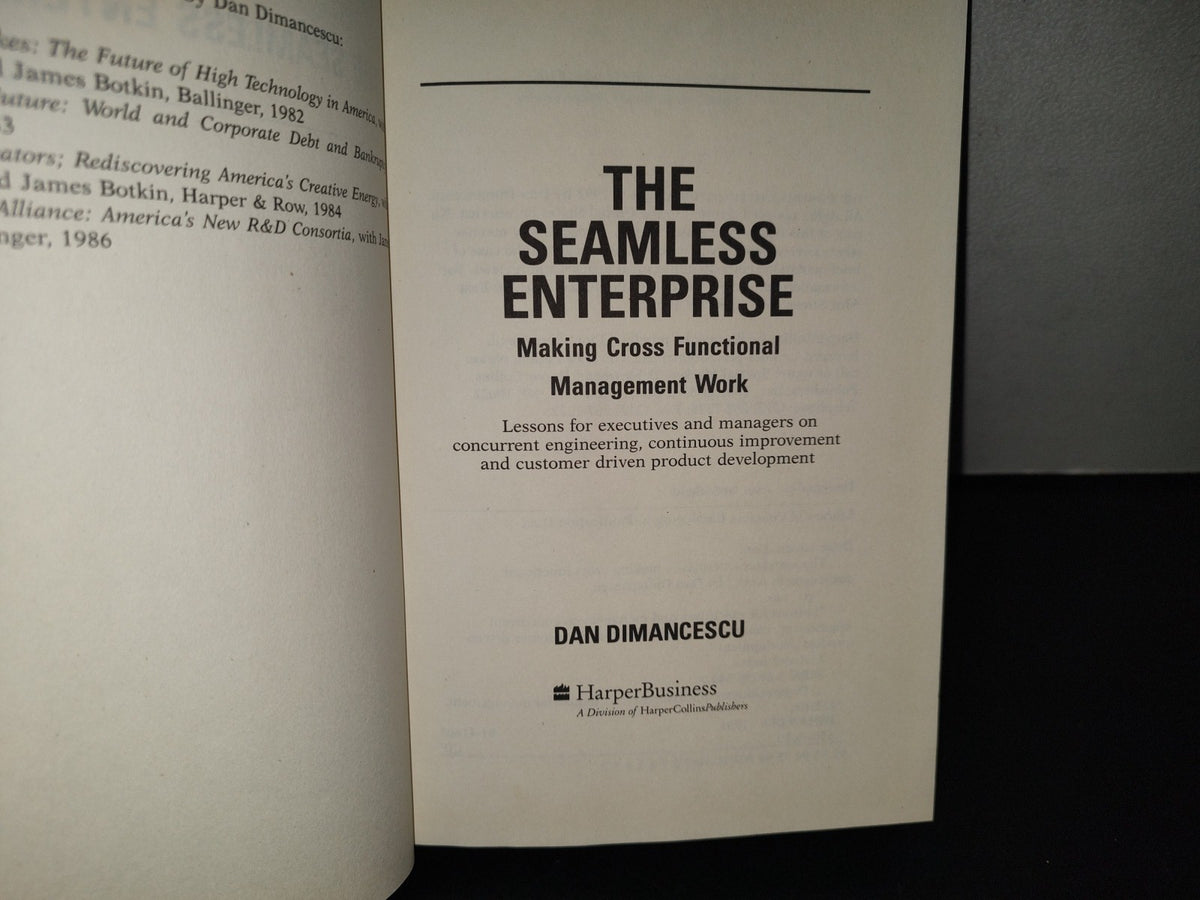 158- The Seamless Enterprise. Making Cross Functional Management Work - Dan Dimancescu