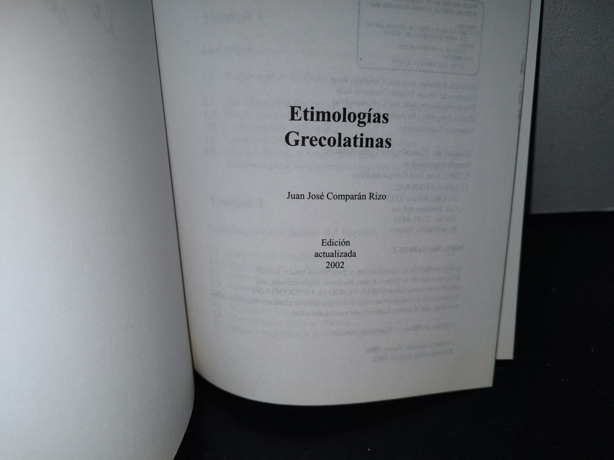 93- Manual De Etimologías Grecolatinas - Juan José Camparán Rizo