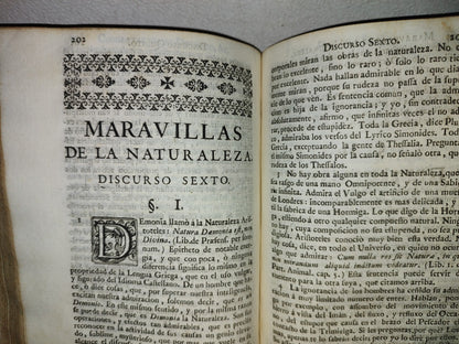 59- Theatro Crítico Universal O Discursos Varios. Tomo Sexto, Fray Benito Gerónimo - 1751