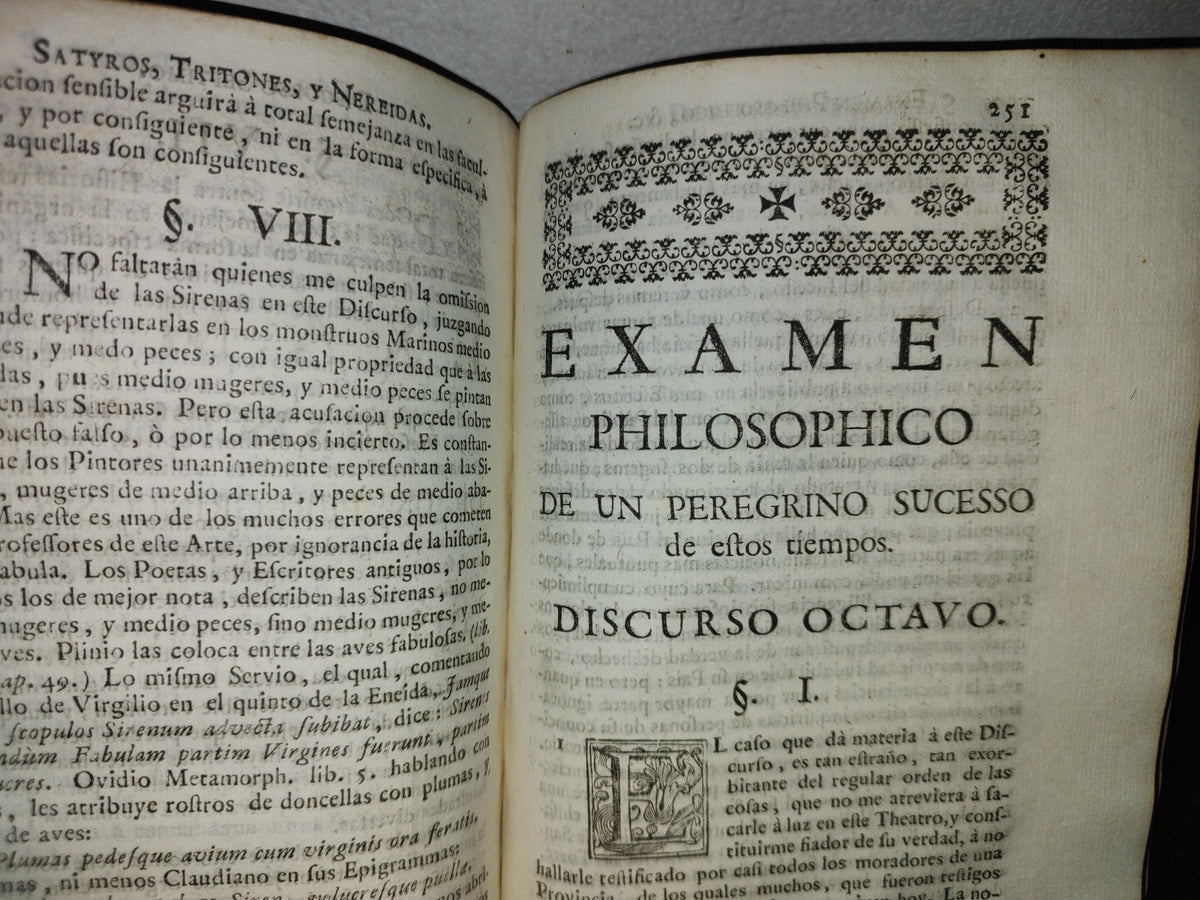 59- Theatro Crítico Universal O Discursos Varios. Tomo Sexto, Fray Benito Gerónimo - 1751