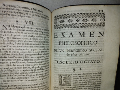59- Theatro Crítico Universal O Discursos Varios. Tomo Sexto, Fray Benito Gerónimo - 1751