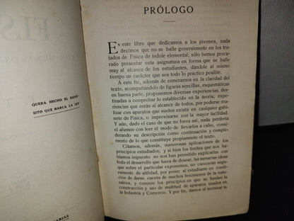 63- Elementos De Física Con Numerosas Aplicaciones - Por F. T. D. - 1920