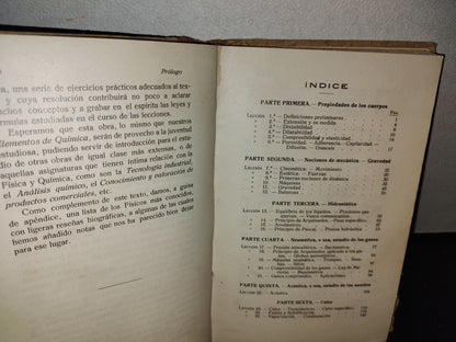 63- Elementos De Física Con Numerosas Aplicaciones - Por F. T. D. - 1920