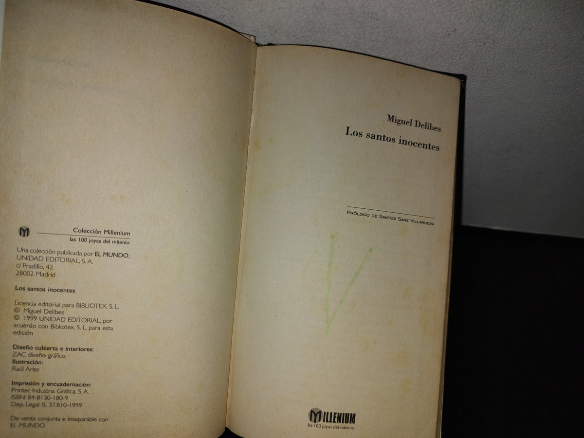 78- Los Santos Inocentes - Miguel Delibes. Colección Millenium. 1999