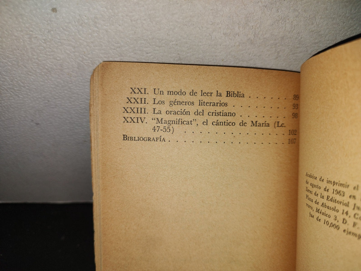 209- Lectura De La Biblia Por Los Cristianos - Salvador Castro Pallares - Ediciones De La Unión Femenina Católica Mejicana - Primera Edición 1963