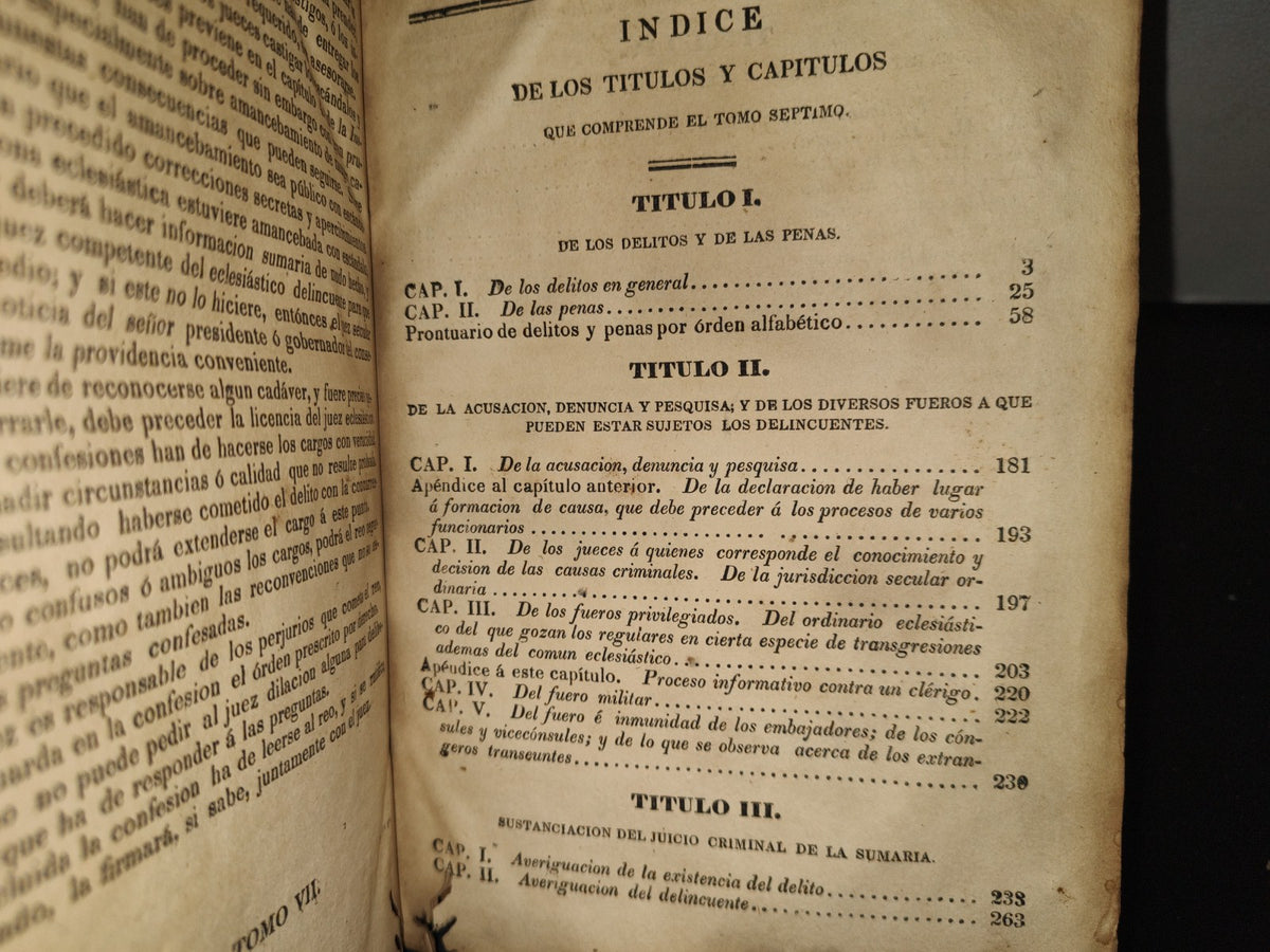 60- Febrero Mejicano. La Librería De Jueces, Abogados Y Escribanos. Eugenio De Tapia. Tomo VII - Imprenta De Galvan Á Cargo De Mariano Arévalo, Calle De Cadena N. 2. - Méjico: 1835