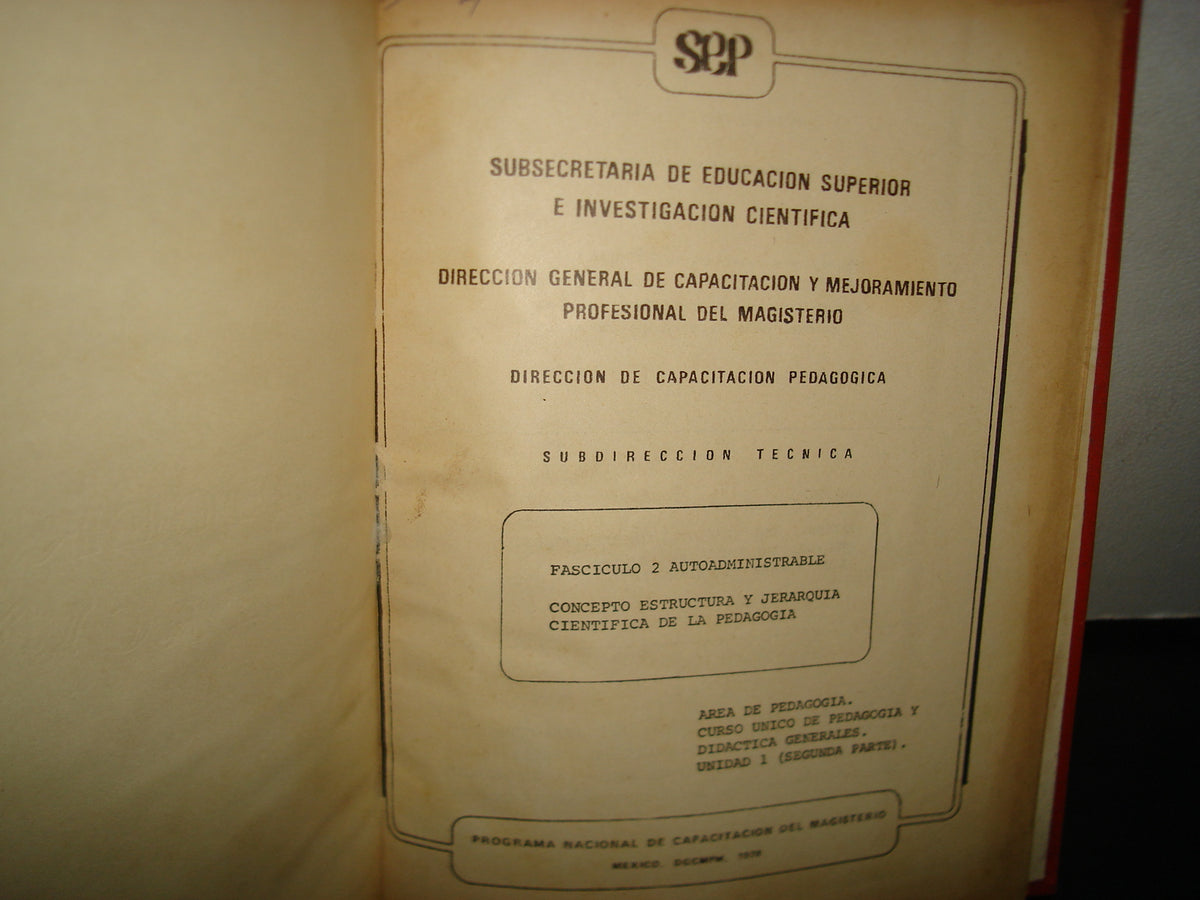 20- Jerarquía Científica De La Pedagogía - Secretaría De Educación Pública 1978