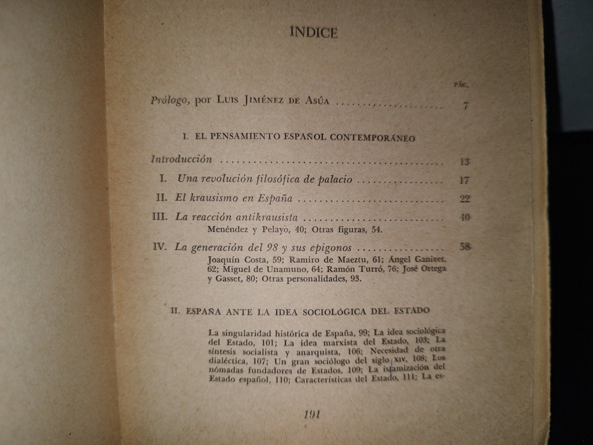 87-2- El Pensamiento Español Contemporáneo - Luis Araquistain - 1962