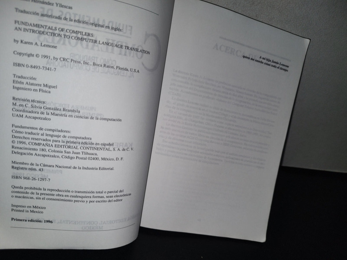 188- Fundamentos De Compiladores. Cómo Traducir Al Lenguaje De Computadora - Karen A. Lemone