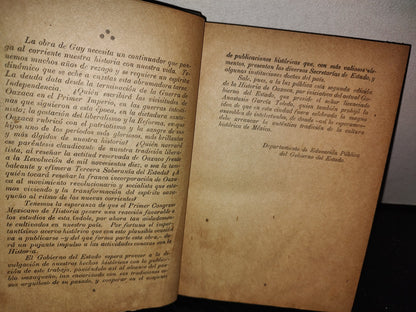63- Historia De Oaxaca - José Antonio Gay. Tomo Primero - Edición Del Departamento De Educación Pública Del Gobierno Del Estado. Talleres Tipográficos Del Gobierno. Oaxaca, 1933