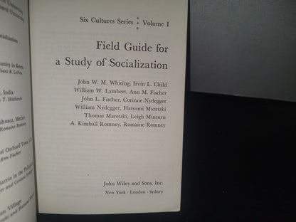 23- Field Guide For A Study Of Socialization - By John W. M. Whiting - 1966